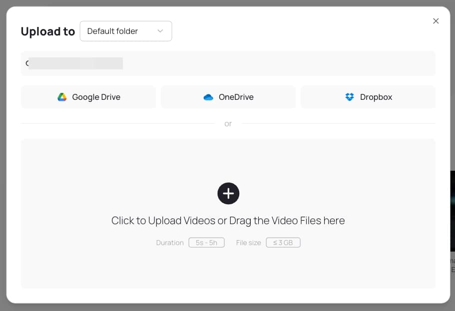 Step 1: Paste link or upload file