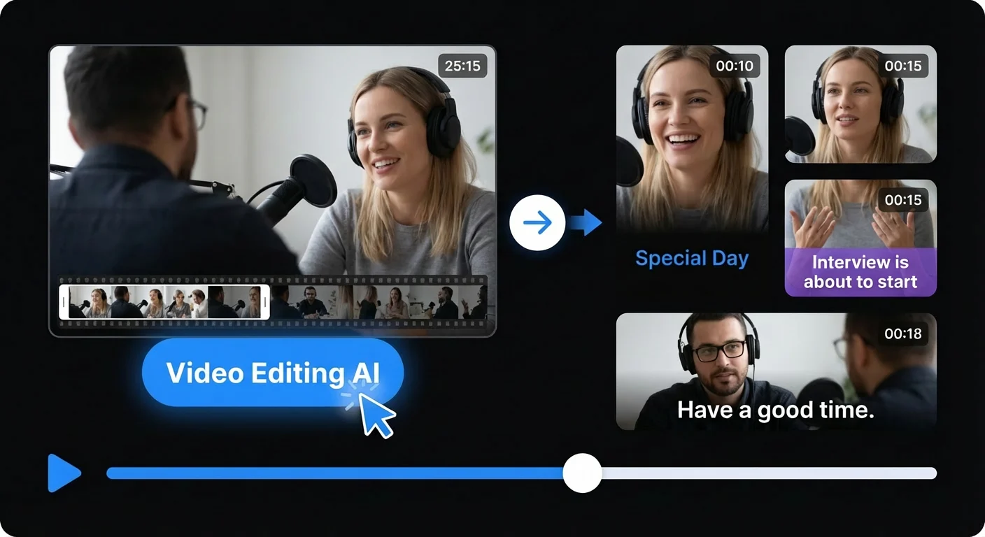 Video Editing AI interface - Memories.ai
