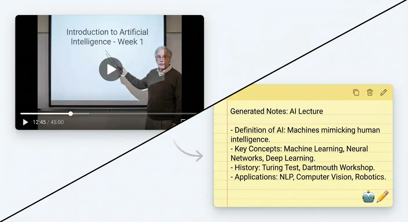 YouTube Video Note Taker AI interface - Memories.ai